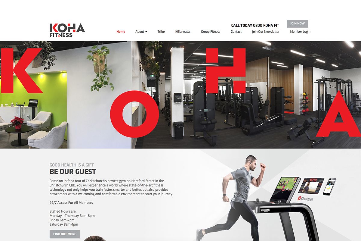 Koha Gym website 